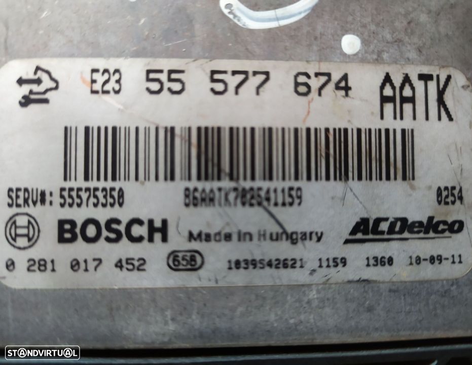 Centralina Opel Astra Insígnia 2.0CDTI 0281017452 55577674 - 2