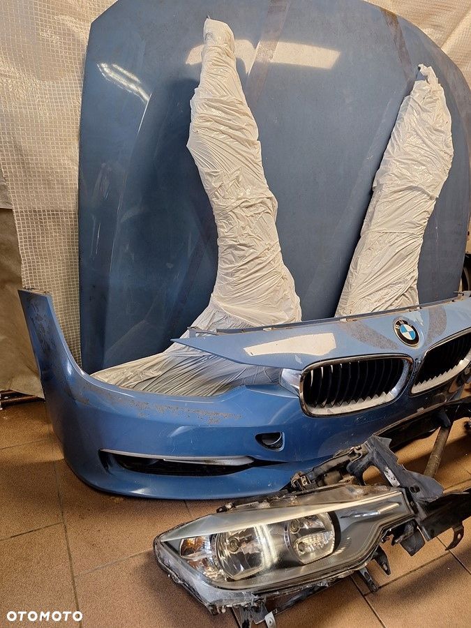 bmw 3 f30 f31 zderzak maska blotniki przod lampa pas przedni demontaz - 2