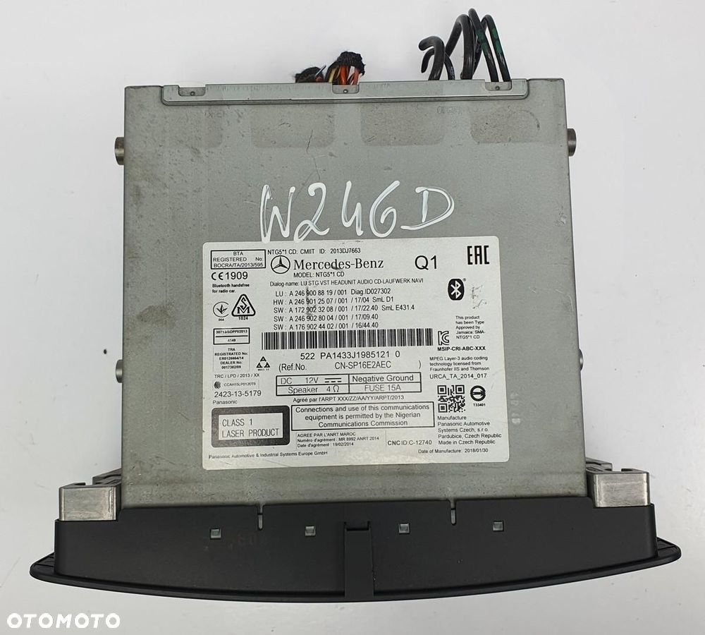 RADIO CD NAWIGACJA MERCEDES W246 A2469008819 - 4
