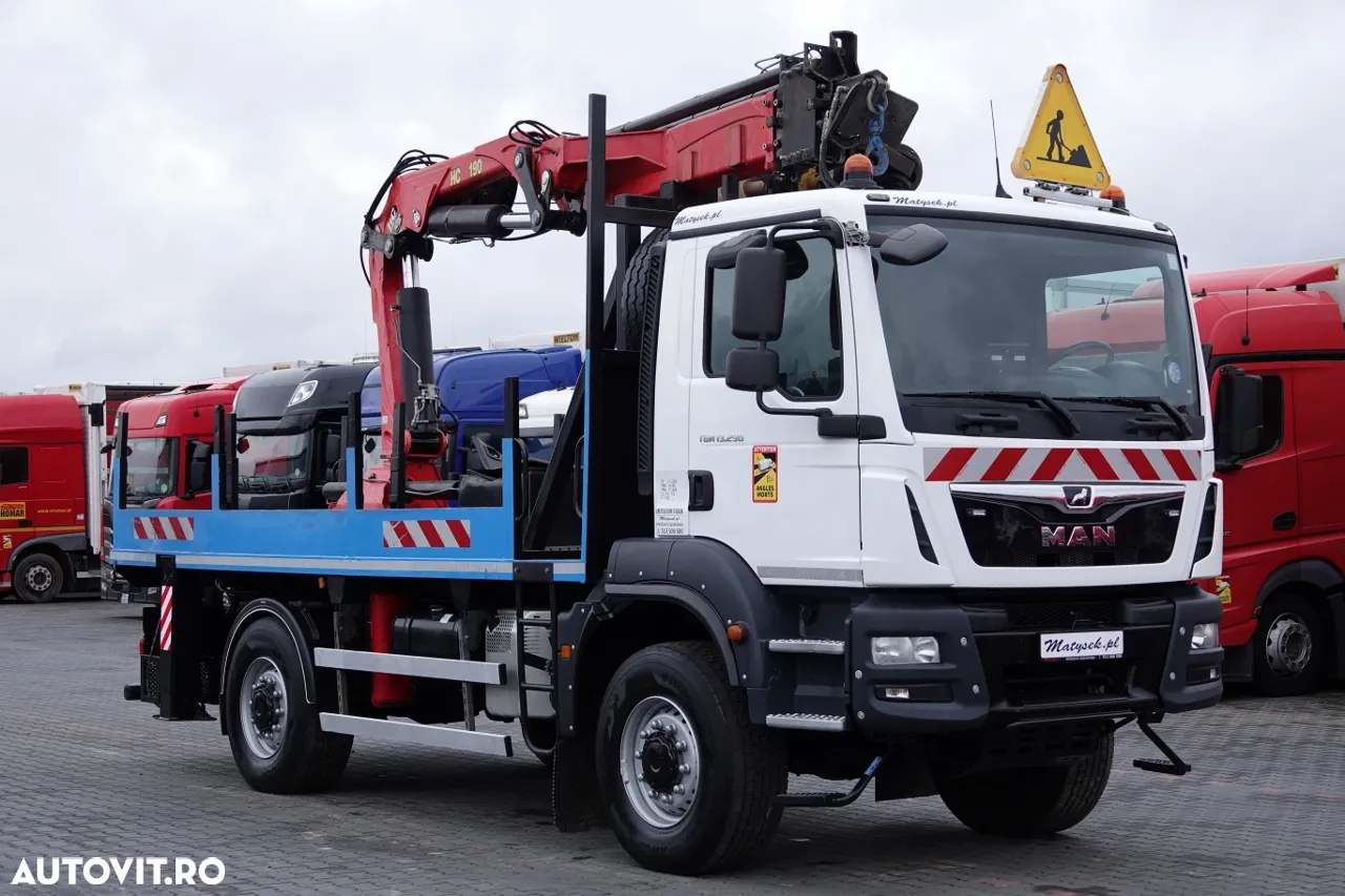 MAN TGM 13.290 / 4x4 / HDS HC 190 + GAMURIȚĂ 2 m / FORMAȚIE RICH / EURO 6 / MANUAL / AN 2019 - 9