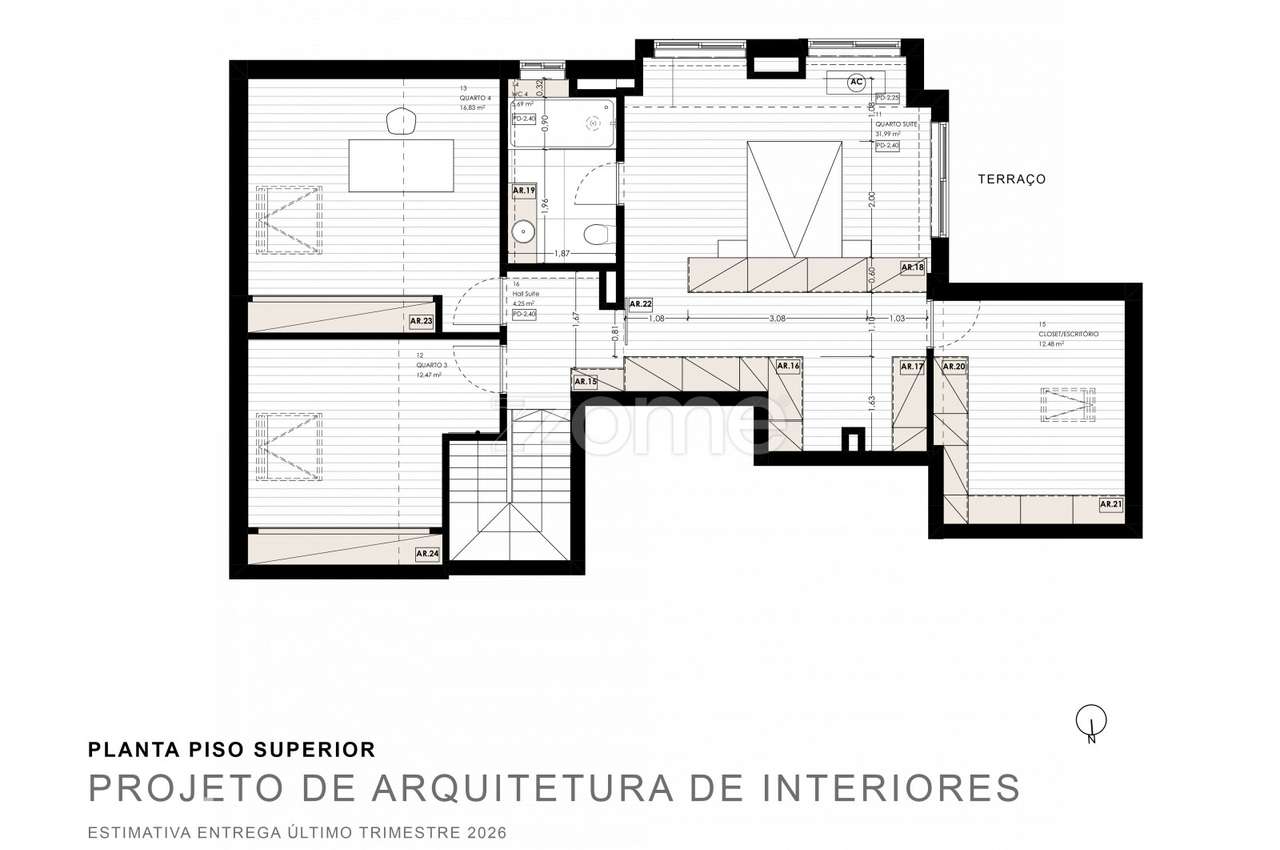 Apartamento Penthouse T3+3 Duplex à Quinta do Fojo, Vila Nova de Gaia - Grande imagem: 5/42