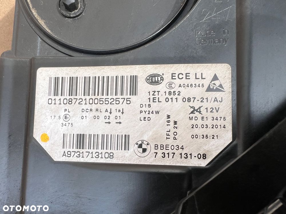 BMW F10 F11 LIFT XENON LAMPA LEWA 7317131 - 8