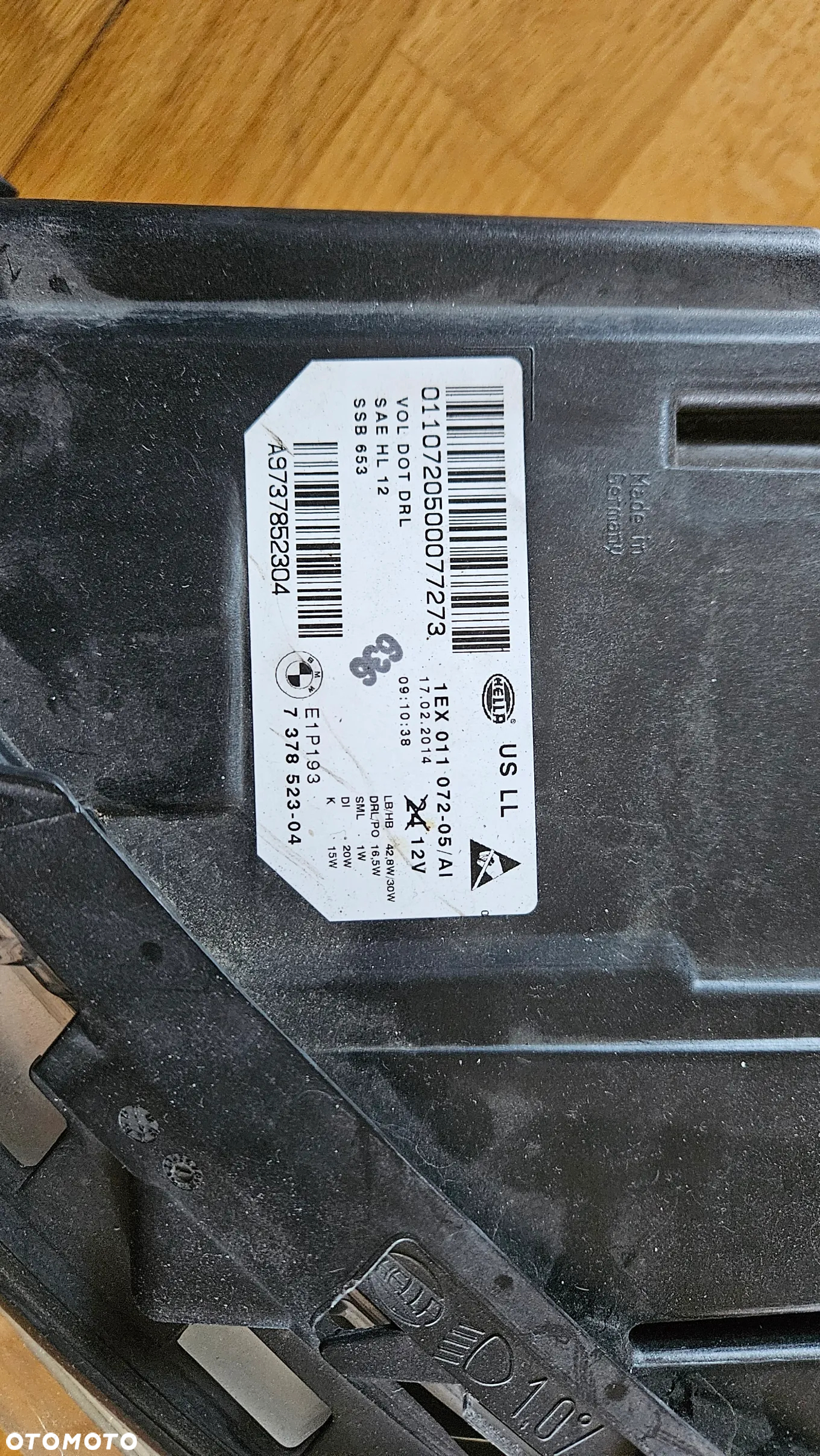 Reflektor lewy przód BMW F10 LCI Adaptive LED wersja USA uszkodzony - 2