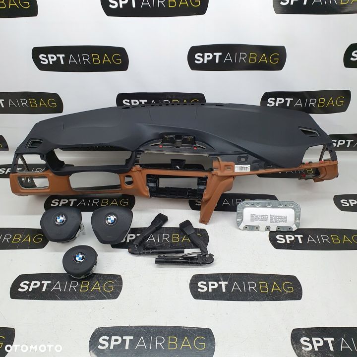 BMW SERIA 3 F30 DESKA ROZDZIELCZA KONSOLA KOKPIT PULPIT PODUSZKI AIRBAG AIR BAG PASY KIT SET - 1