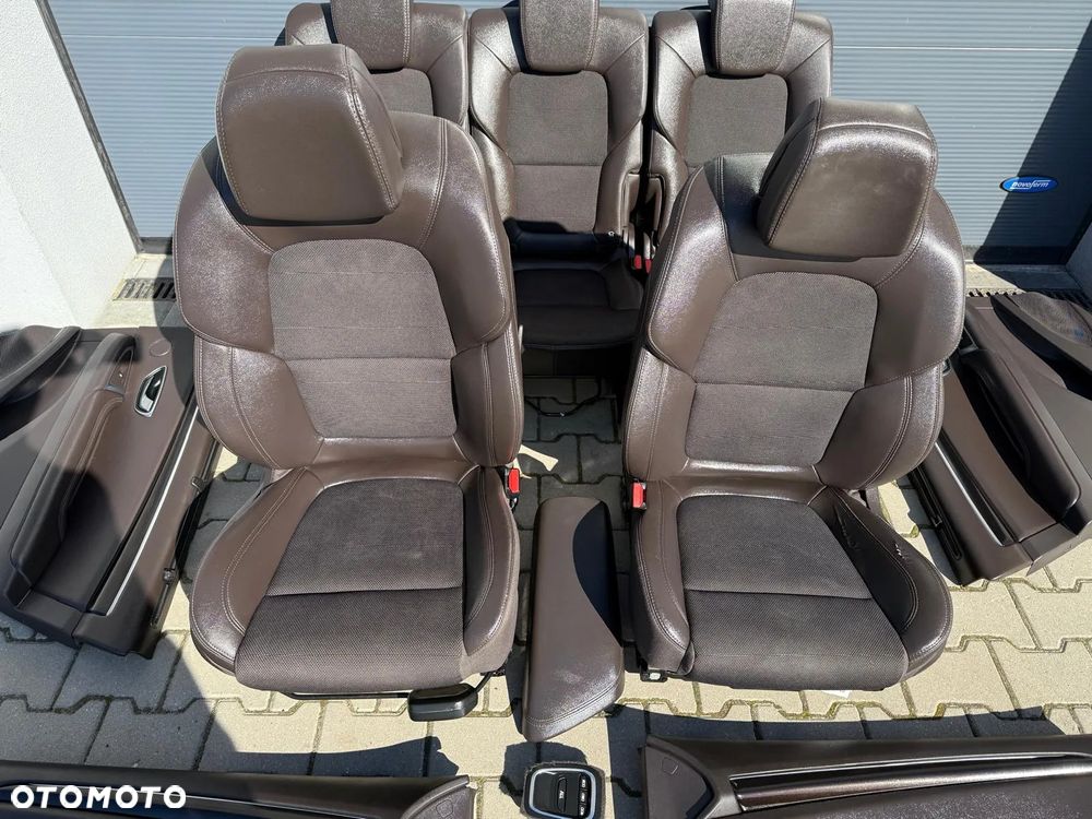 RENAULT ESPACE V KOMPLET FOTELI 5 OSÓB BRĄZOWA PÓŁSKÓRA GRZANE PRZÓD TYŁ - 2