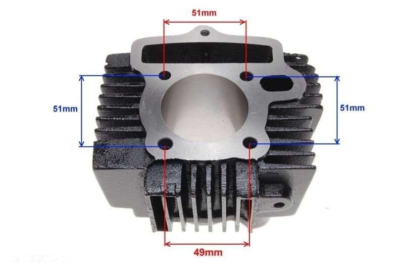 Cylinder Cross 125 4T 52,40 ATV Raptor 2  Big Hummer KNIGHT Bashan - 2