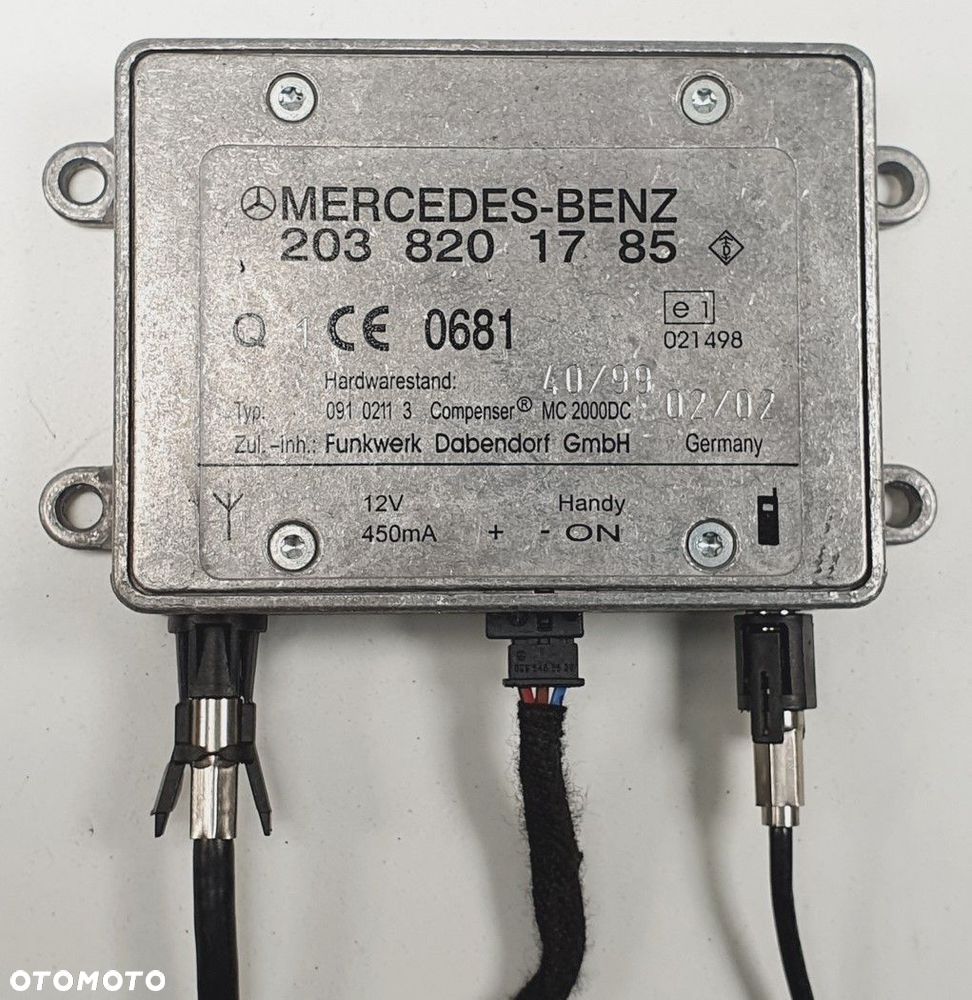 WZMACNIACZ ANTENY MERCEDES W220 2038201785 - 1
