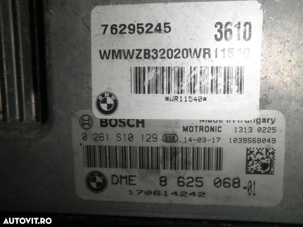Ecu / calculator motor Mini Cooper 1.6 B 2014 0261S10129 8625068 - 3