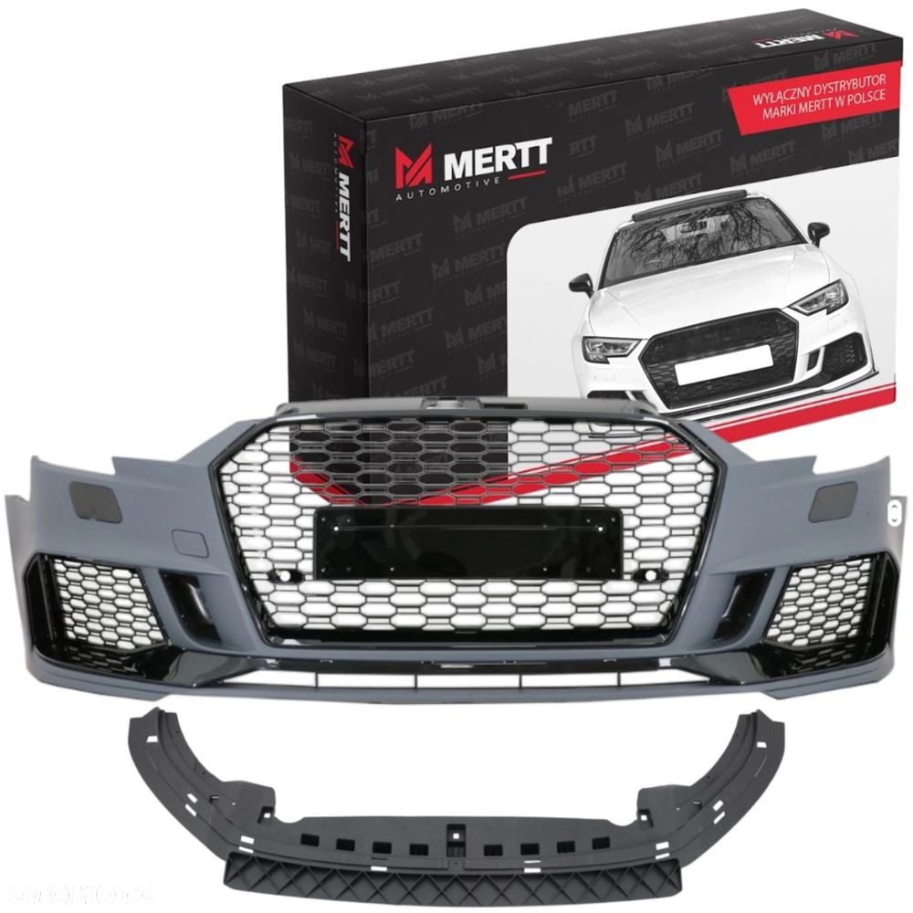 AUDI A3 8V 2017- LIFT ZDERZKA KOMPLETNY RS LOOK GRILL ATRAPY ZAŚLEPKI PRZÓD - 1