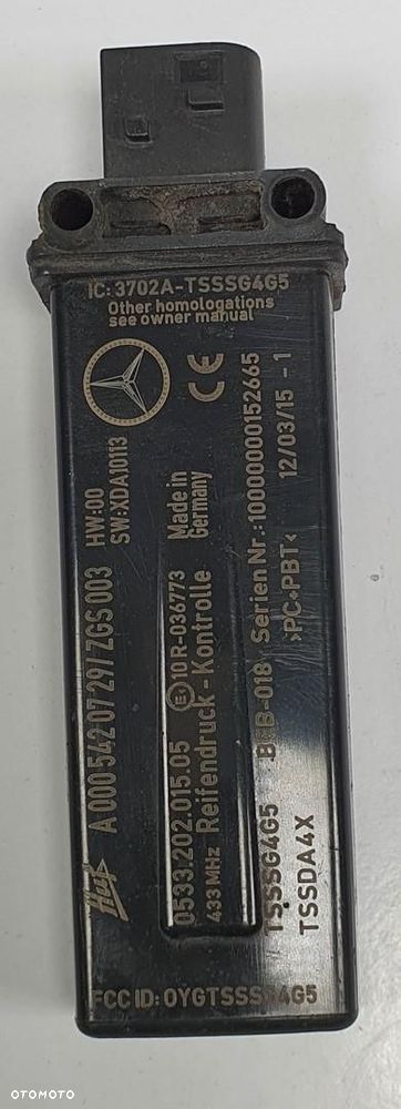 CZUJNIK CIŚNIENIA OPON MERCEDES ACTROS MP4 A0005420729 - 1