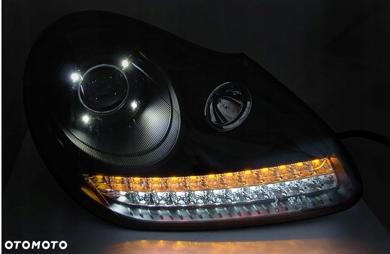 Reflektory Lampa kpl Xenon Soczewka Black Czarne Porsche Cayenne 9pa 2002- - 3
