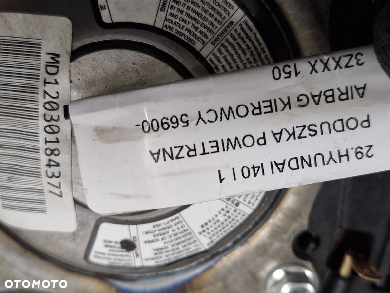 HYUNDAI I40 I 1 PODUSZKA POWIETRZNA AIRBAG KIEROWCY 56900-3ZXXX - 10