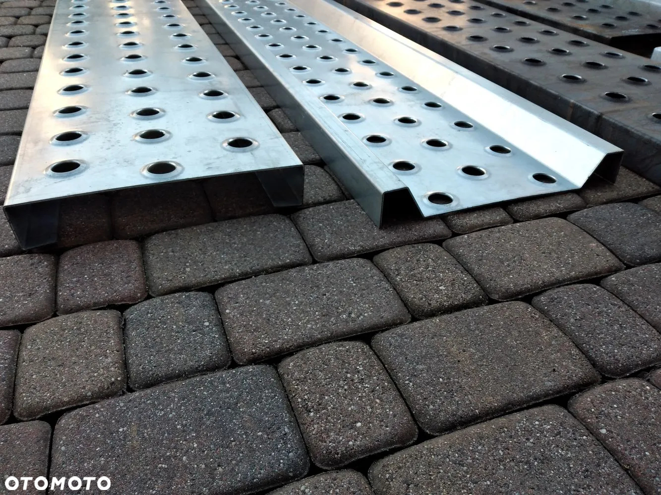 Rynna ocynk lub czarna nieocynkowana blacha lohr do budowy trap trapy wjazdów podjazdów najazdów panel poprzeczny laweta pomoc drogowa najazd - 8