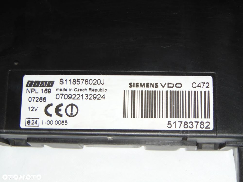 Moduł sterownik BSI komfortu 51783782 S118578020J Fiat Panda 2 II 03-12r - 2