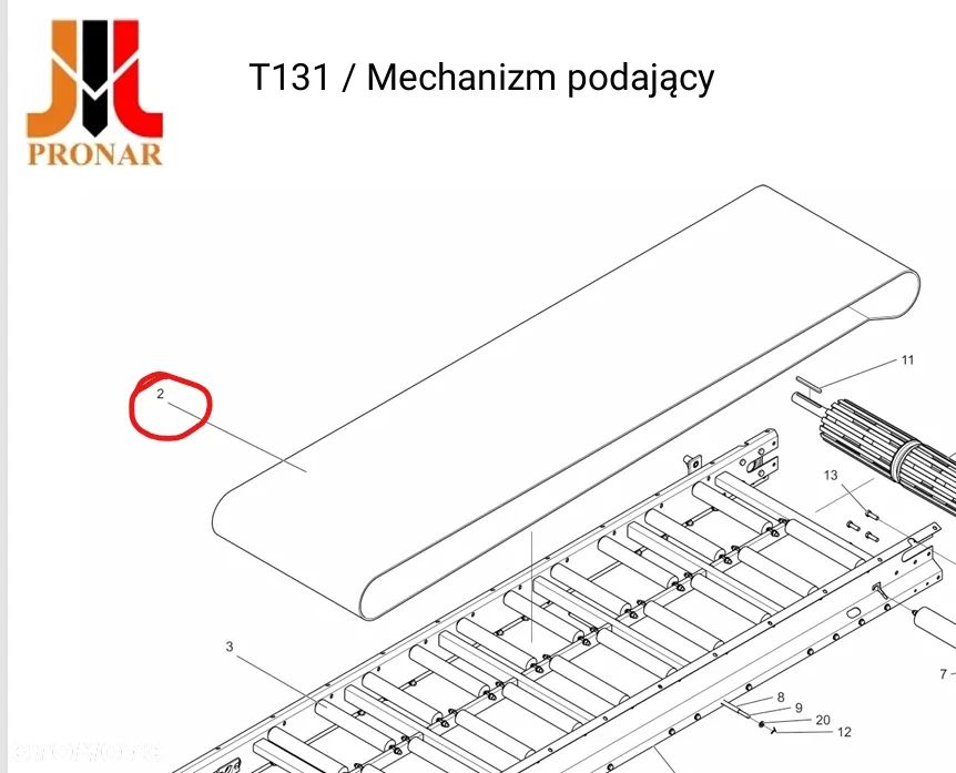 Pas przenośnika - 1
