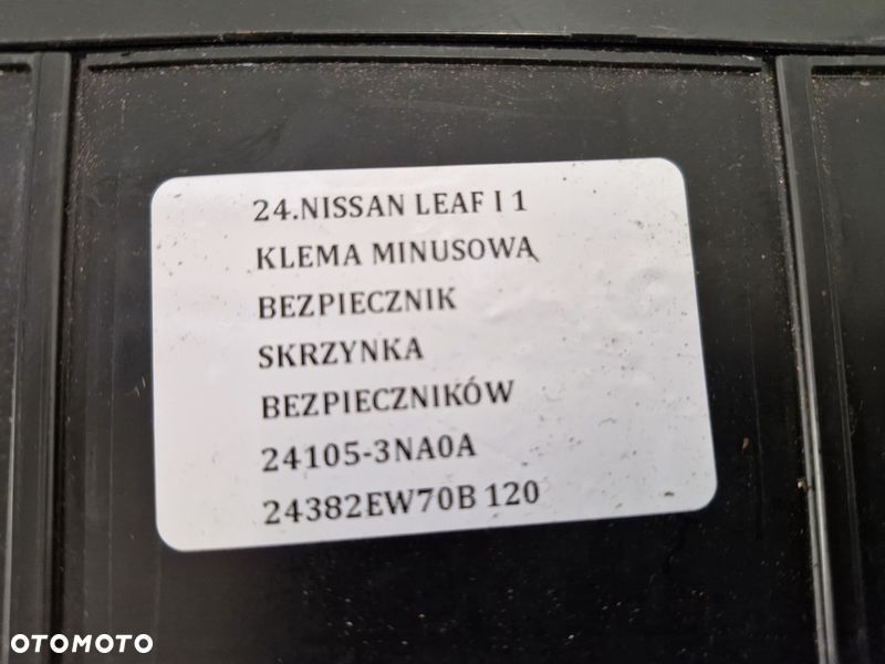 NISSAN LEAF I 1 KLEMA MINUSOWA BEZPIECZNIK SKRZYNKA BEZPIECZNIKÓW 24105-3NA0A 24382EW70B - 2
