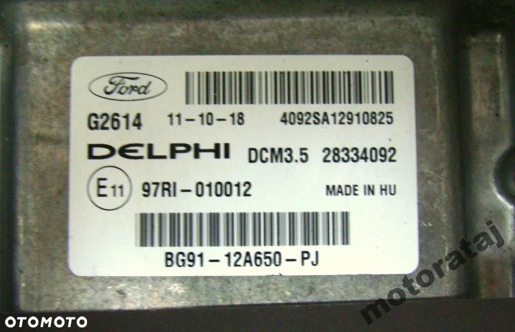 KOMPUTER FORD BG91-12A650-PJ DCM3.5 DELPHI - 2