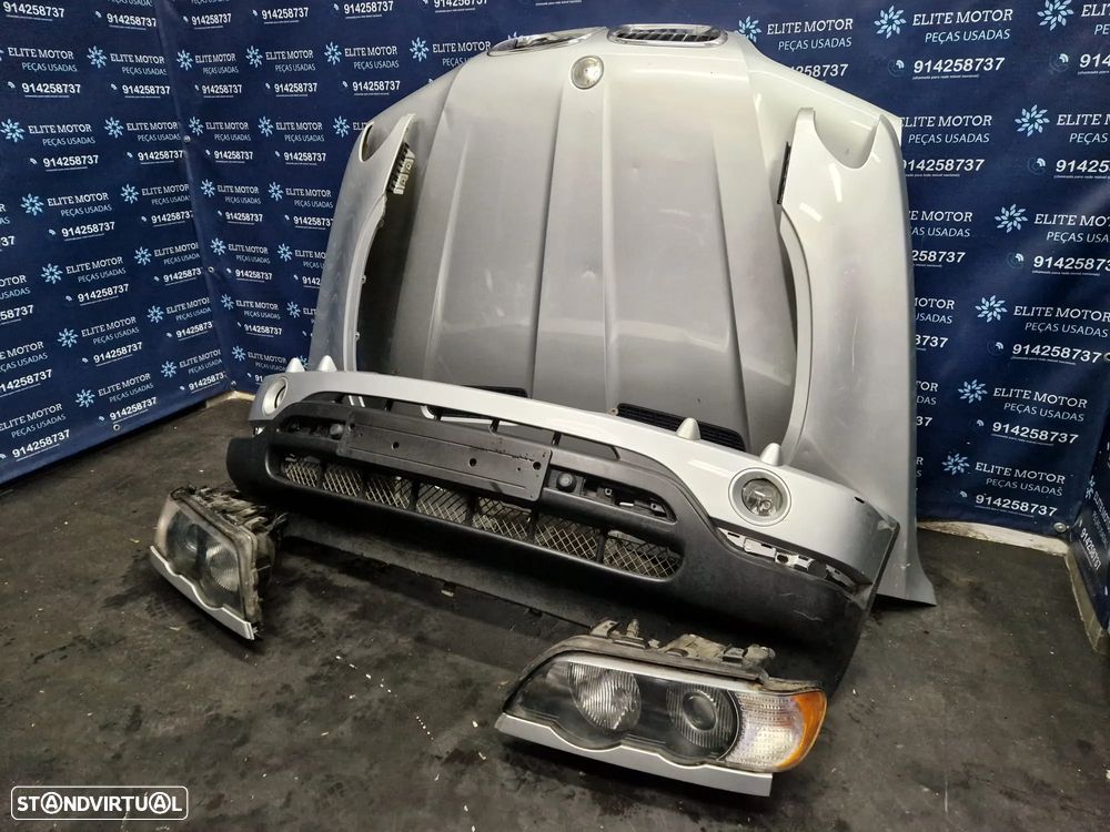 Frente completa usada BMW X5 E53 PRE LCI 3.0D XENON capot parachoques oticas guardalamas