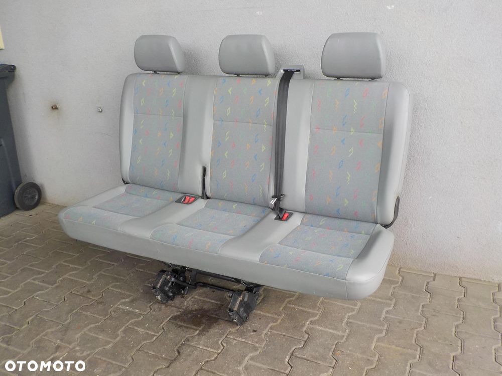 VW T5 T6 FOTEL TRÓJKA POTRÓJNY KANAPA ŁAWKA TYŁ TYLNA INKA - 3