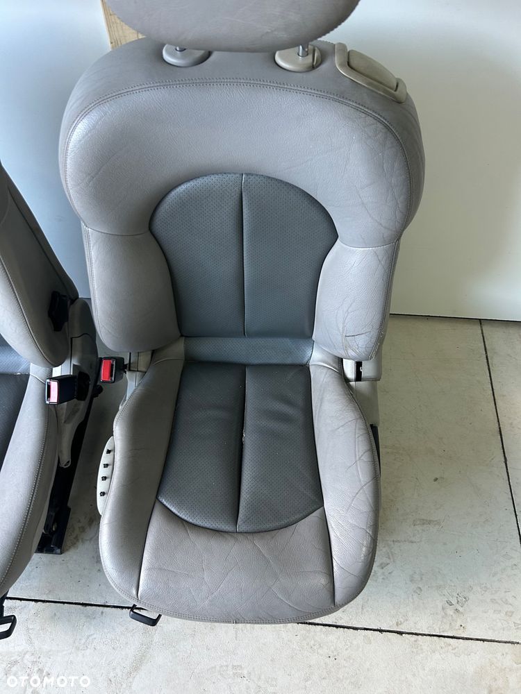 Mercedes CLK 209 coupe  komplet foteli fotele skóra tapicerka  boczki - 15