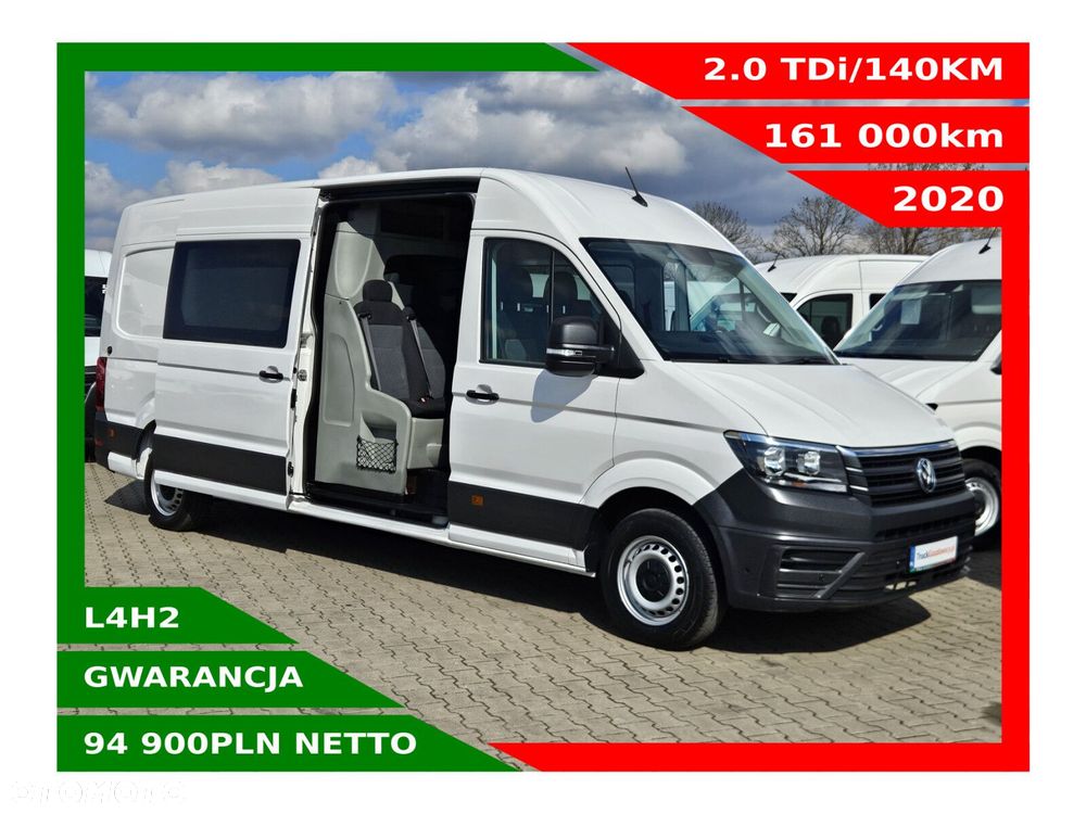 Volkswagen Crafter L4H2 *94900zł NETTO* Brygadówka 7 osób 2.0TDi/140KM - 1
