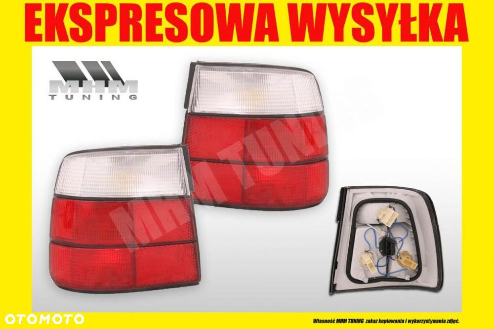 LAMPA TYL TYLNA BIALY MIGACZ BMW 5 E34 SEDAN KPL - 2
