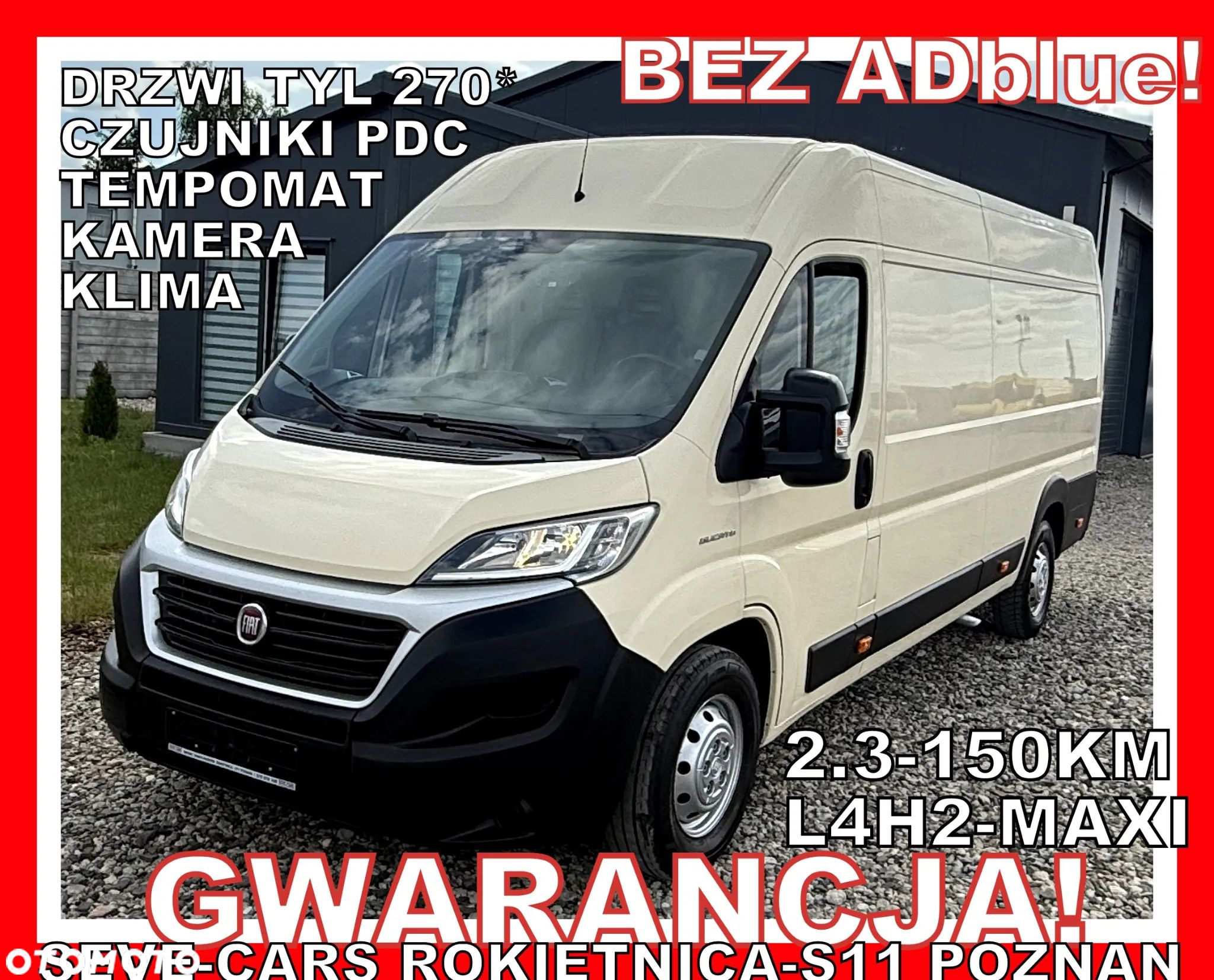 Fiat DUCATO L4H2 MAXI GWARANCJA klima 2.3jtd 150km, kamera tempomat - 1
