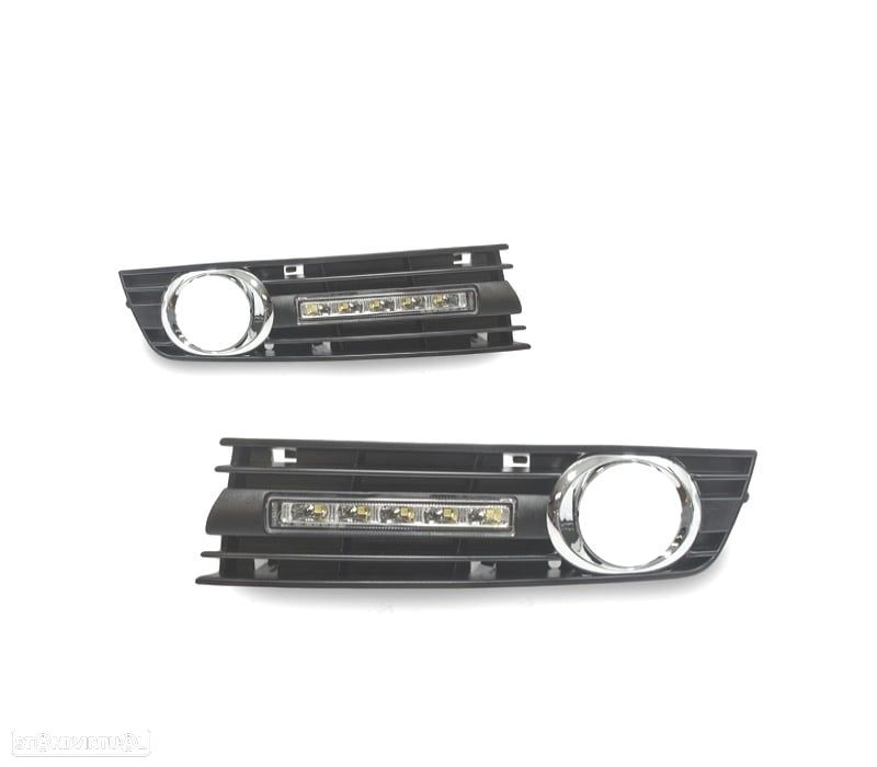 GRELHAS LUZ DIURNA LED AUDI A4 B6 00-04 PRETO - 1