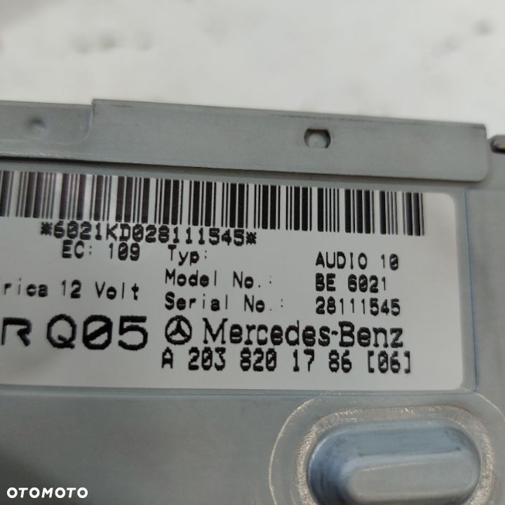 RADIO CD MERCEDES C W203 VITO W639 2038201786 - 3