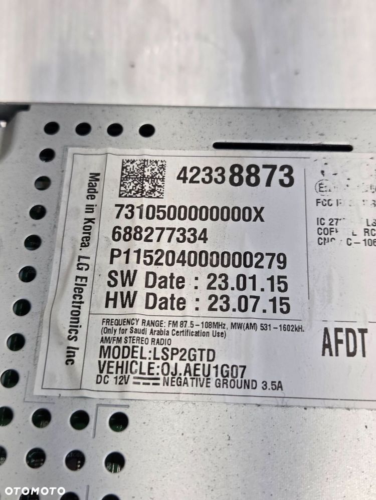 Radio Opel Adam  42338873 - 9