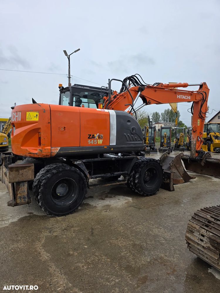 Hitachi ZX145 - W excavator pe roti pe pneuri compact - 6