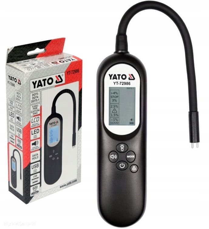 YATOTESTER CYFROWY MIERNIK PŁYNU HAMULCOWEGO LCD - 9