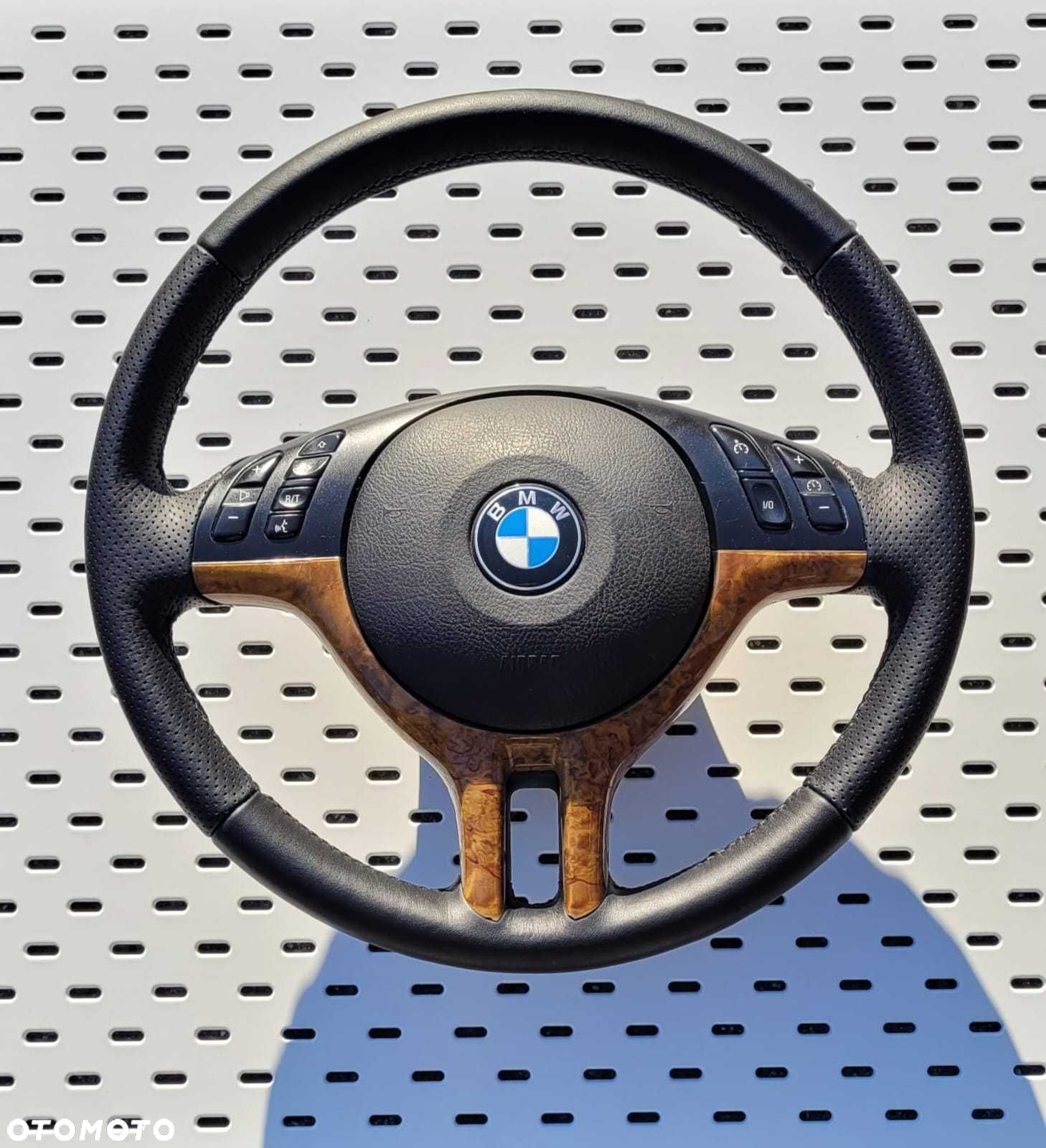Kierownica multifunkcyjna drewno BMW E38 E39 E46 kompletna - 2