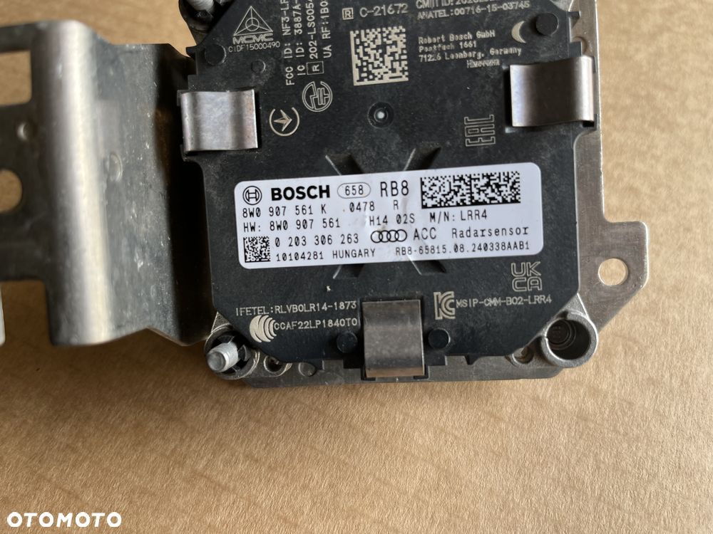 RADARSENSOR AUDI A4 B9 8W0 RADAR ACC DISTRONIC AUDI A5 8W0907561K PRAWY - 4