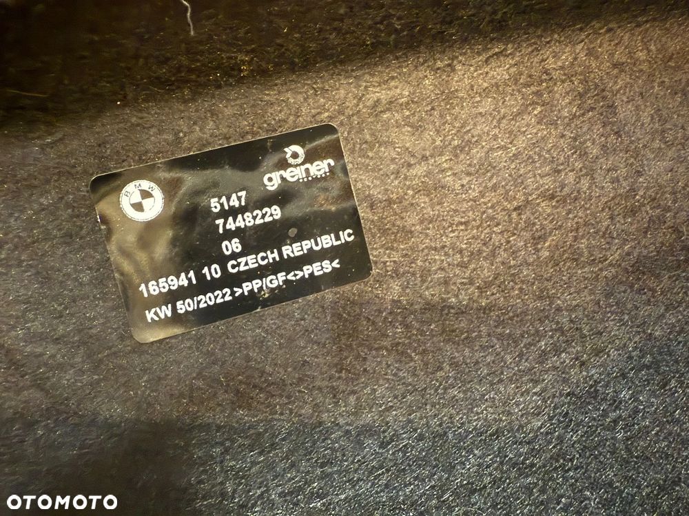 Półka bagażnika BMW 1 F40 7448229 czarna OE - 4