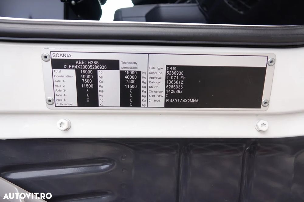 Scania R 480 / HIDRAULICĂ / RETARDER / MANUAL / JANTE DIN ALIAJ / EURO 5 - 37