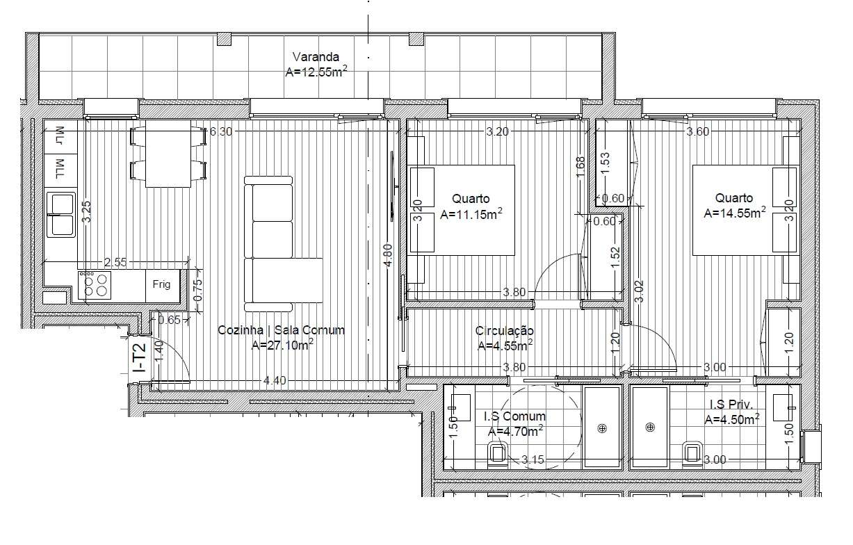 Apartamento T2 Duplex em Valbô - Grande imagem: 2/3