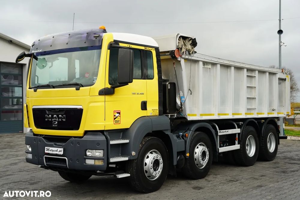 MAN TGS 32.400 / 8x4 / BASCULABILĂ PE SPATE - 6 M / PRELATĂ AUTOMATĂ / CUTIE DE VITEZE MANUALĂ / - 11
