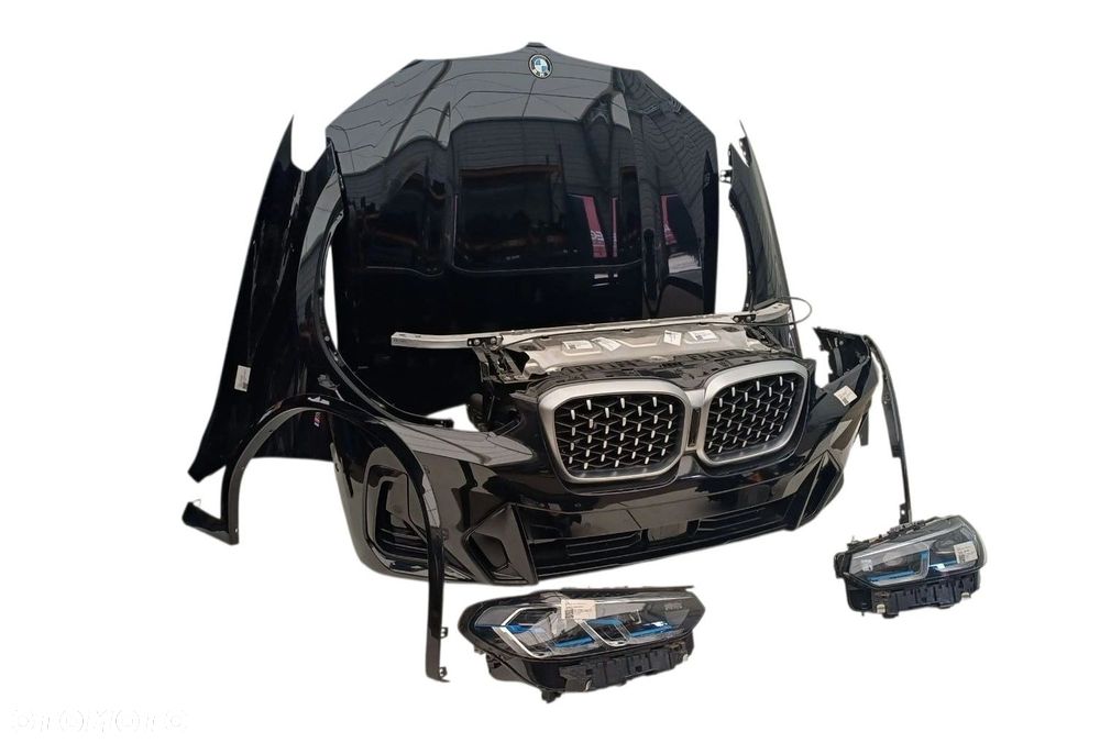 Maska zderzak wzmocnienie chłodnice lampy sierpy błotniki BMW X3 G01 BMW X4 G02 Black Sapphire Metallic 475 - 4