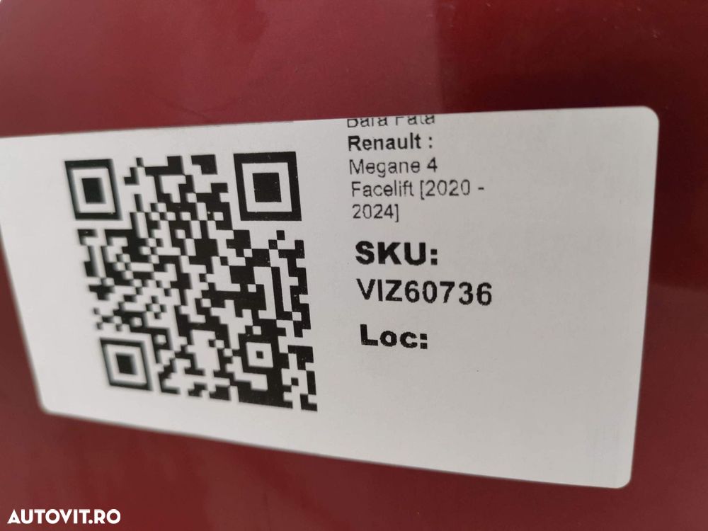 Bara Fata Renault  Megane 4 Facelift 2020 2021 2022 2023 2024 Original - 8