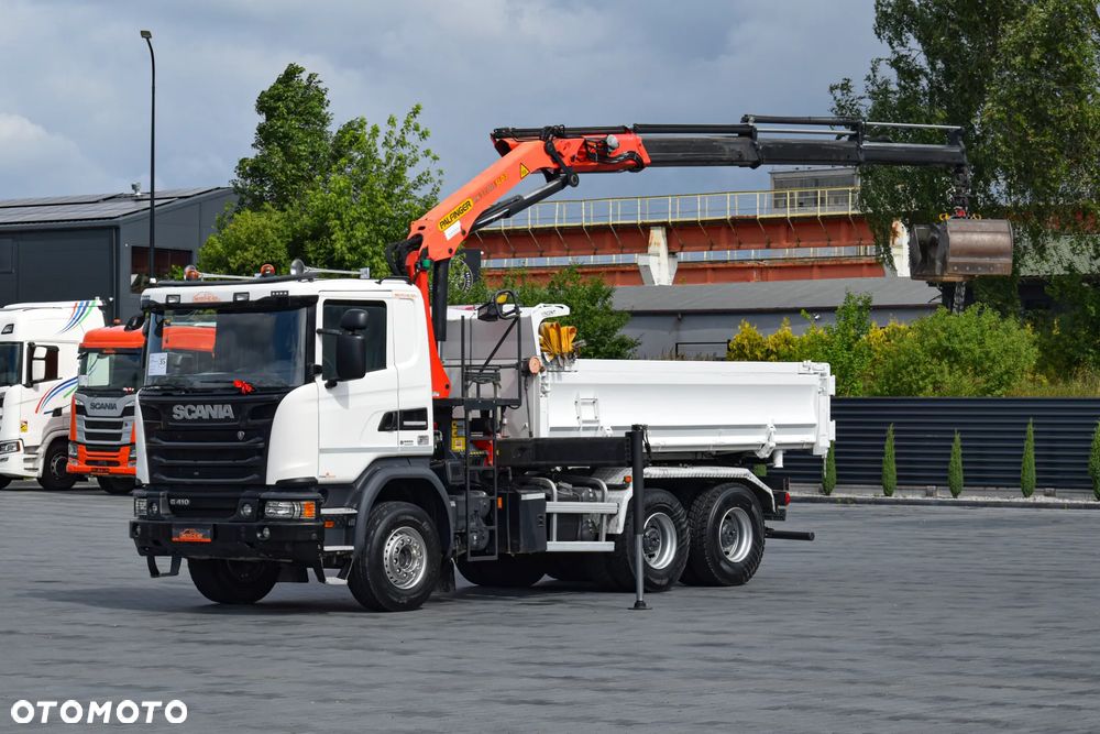 Scania G410 / 6x4 / EURO 6 / HDS PALFINGER PK 17.001 / WYSUW x3 / ROTATOR / CHYWTAK / STEROWANIE RADIOWE / WYWROTKA / HYDROBURTA / AUTOMAT / KAMERA COFANIA / NAWIGACJA / HAK / NISKI PRZEBIEG / 2017 / SERWISOWANY / SPROWADZONY - 3