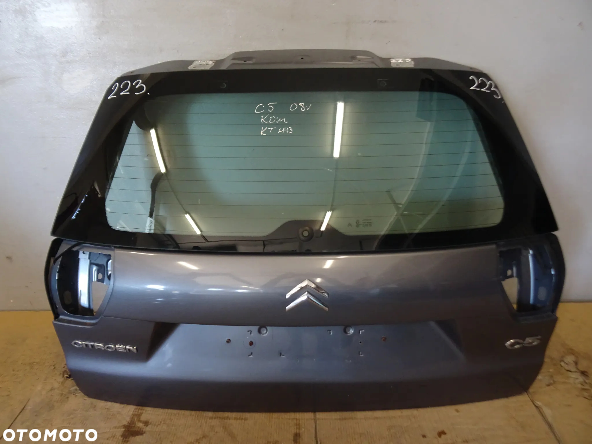 KLAPA TYŁ TYLNA SZYBA POKRYWA BAGAŻNIKA CITROEN C5 II III KOMBI 08-17 LAK:KTHB NR223 - 2