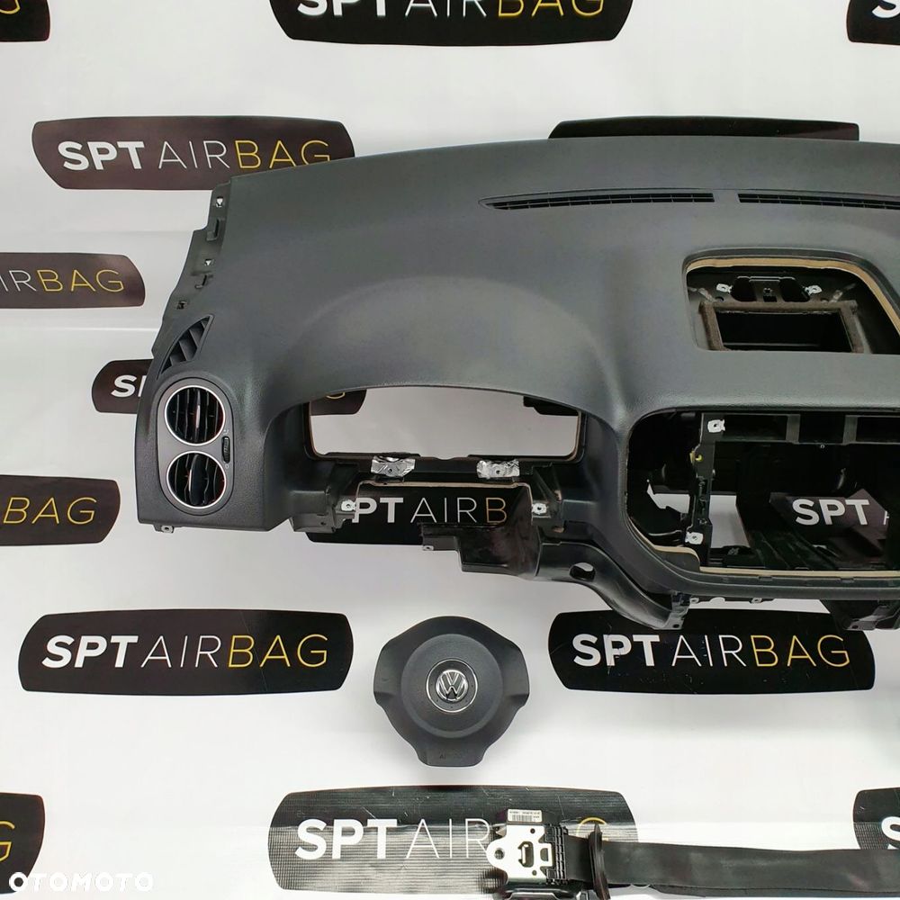 VW GOLF VI 6 PLUS GTI DESKA ROZDZIELCZA KONSOLA KOKPIT PULPIT PODUSZKI AIRBAG AIR BAG PASY KIT SET - 2