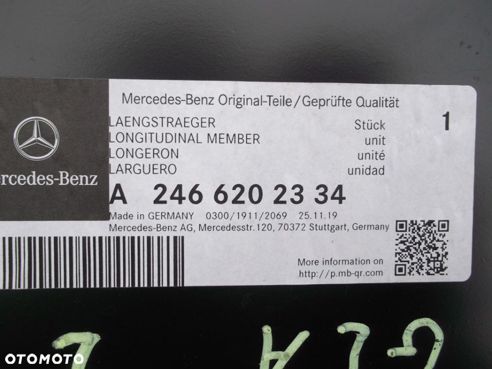 MERCEDES CLA W117 PODŁUŻNICA LEWA PRZÓD 2466202334 - 6