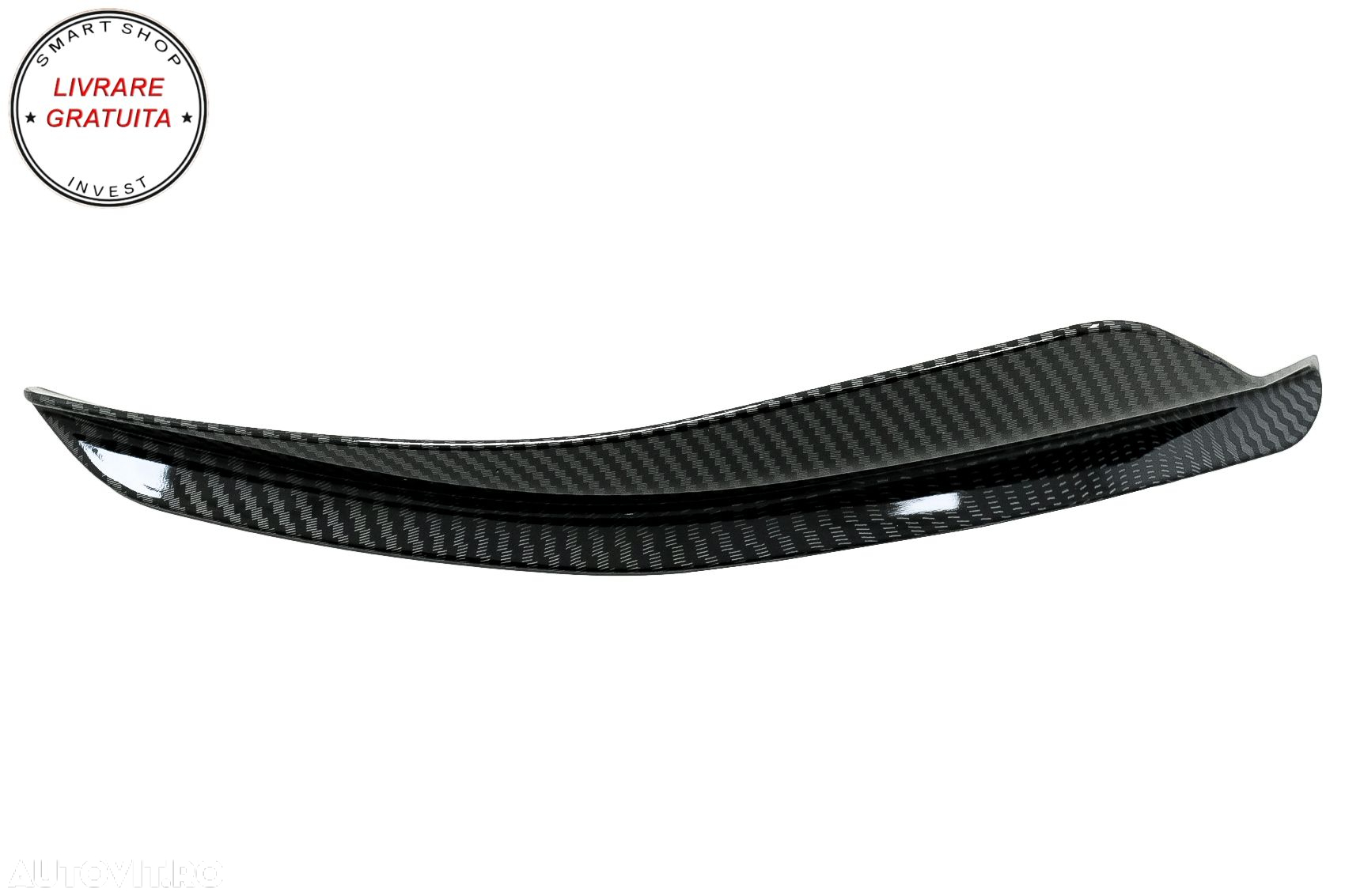 Ornamente bara fata flapsuri VW Golf 8 Mk8 MQB GTI / R-Line (2020-Up) Carbon Look- livrare gratuita - 3