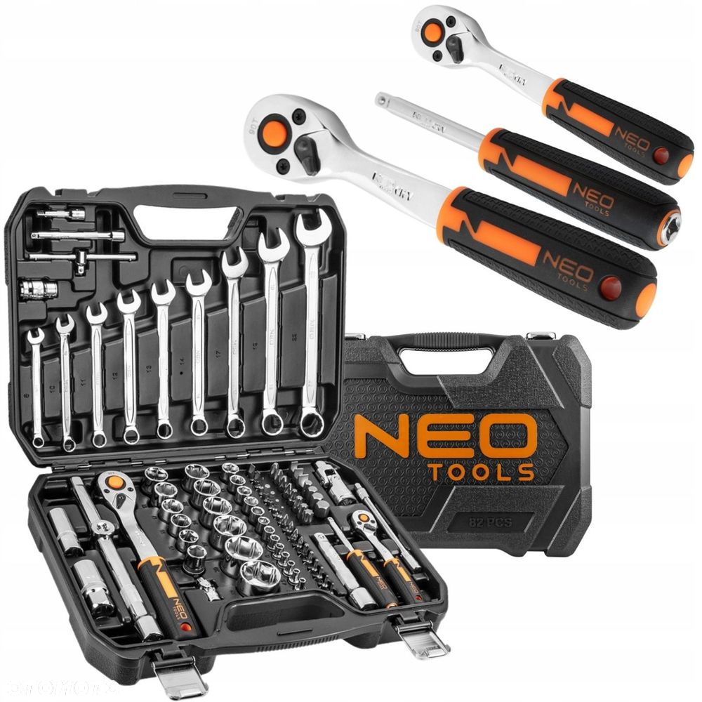 NEO ZESTAW KLUCZE NASADOWE 1/2", 1/4" 82EL ZESTAW - 15