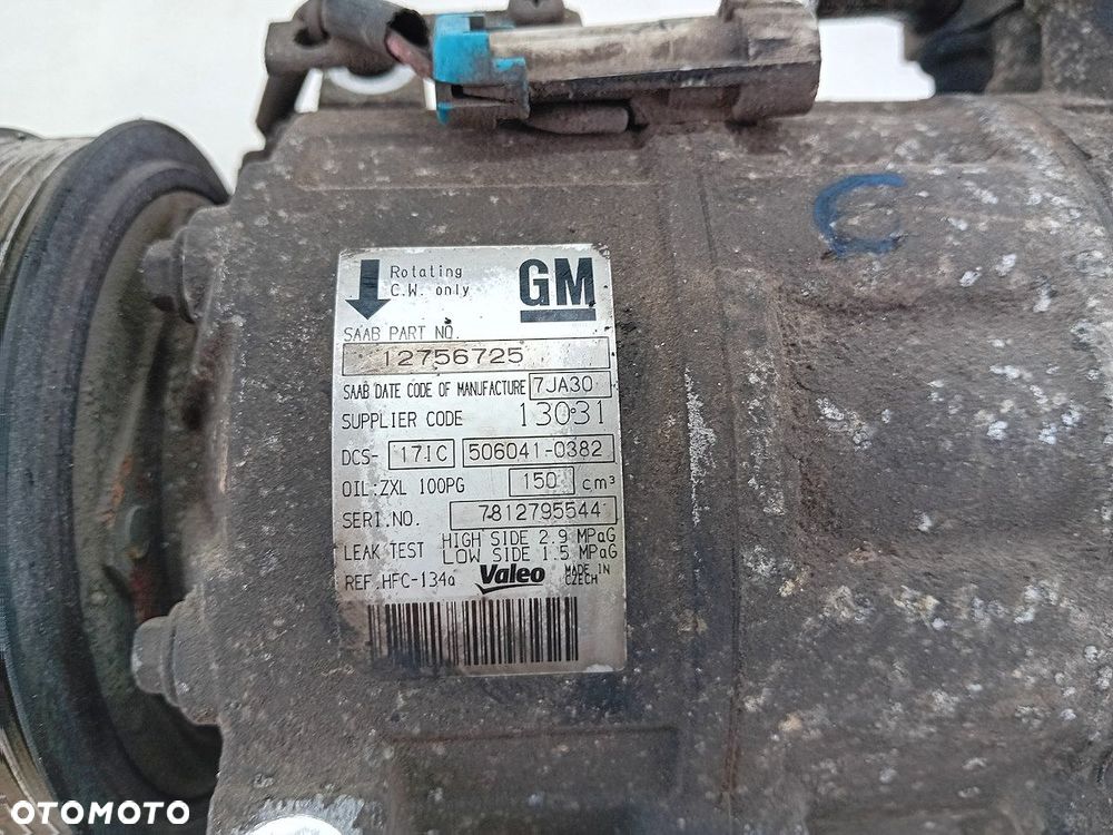 POMPA, SPRĘŻARKA KLIMATYZACJI SAAB 9-5 ( 06-10 ) 12756725 506041-0382 1.9 - 8