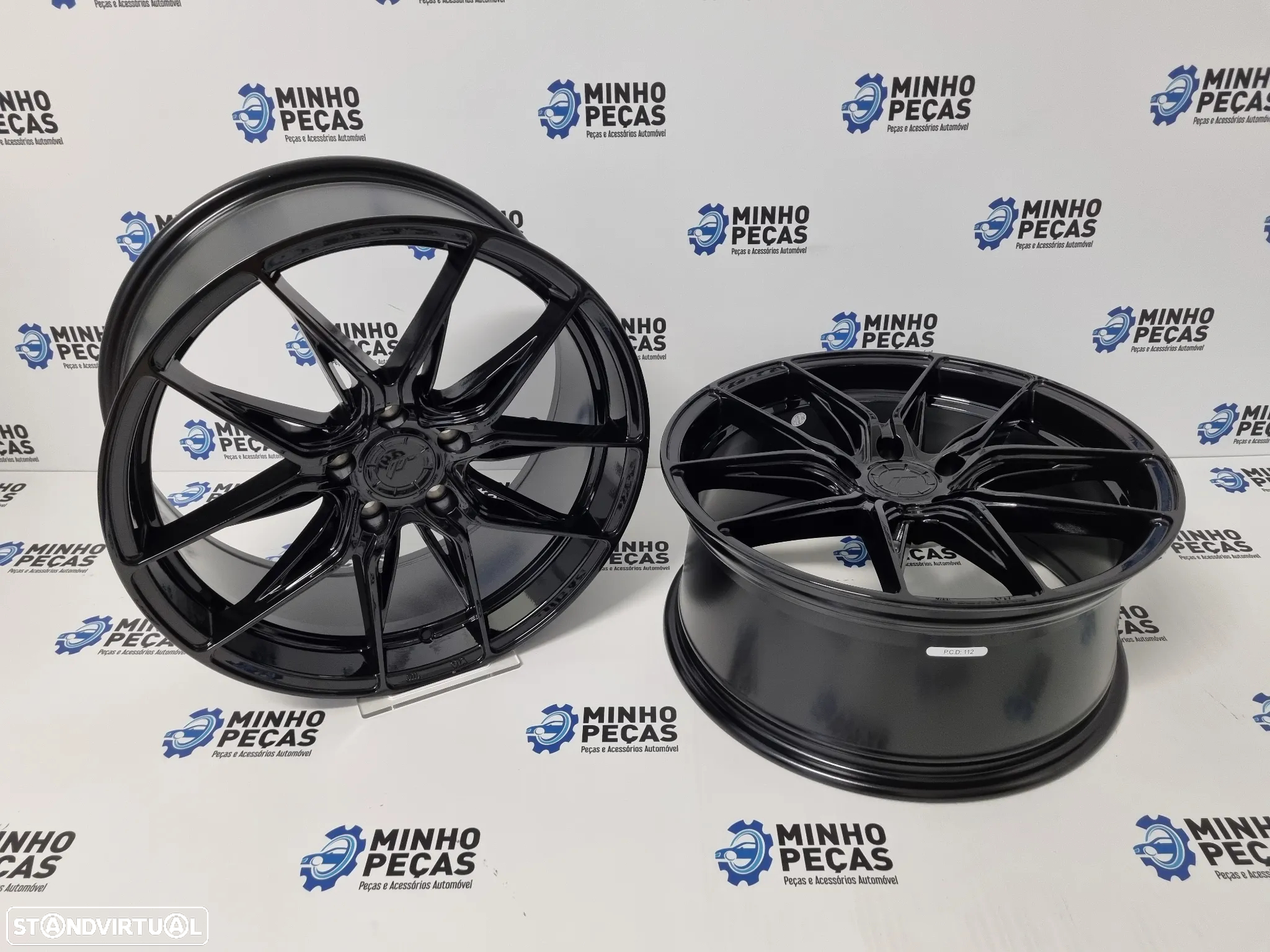 Jantes Japan Racing (JR44) em 18 (5x112) Preto Brilho - 4