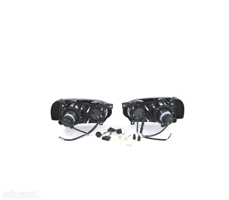 FARÓIS DUPLOS VOLKSWAGEN VW GOLF 3 91-97 PRETO - 2