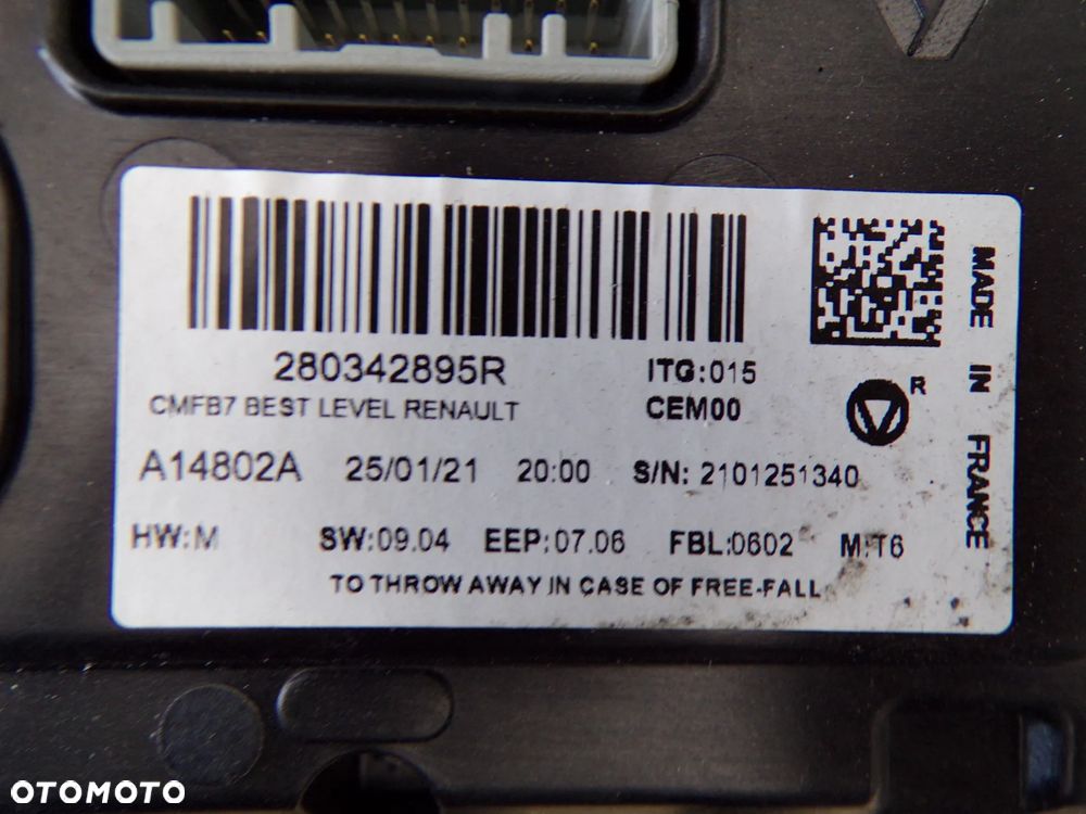 EKRAN WYŚWIETLACZ RENAULT CAPTUR II 280342895R - 4